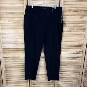 JM Collection Pants Black Comfort Waistband Tummy Control Slim Leg Plus Size 16w